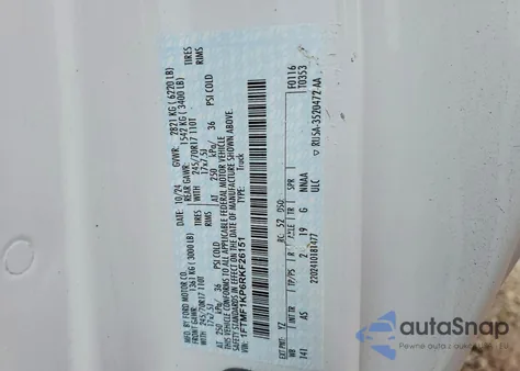 2024 Ford F150 Xl из США, поврежденный, VIN 1FTMF1KP6RKF26151